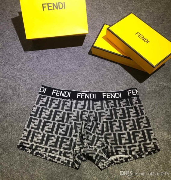 With box Designer FF Letter Brand Men Underwear Fashion Sexy Mens Boxers Underwear Men Boxer Short Male Cueca Luxury Male Underpants A05