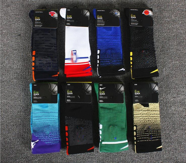 Top quality new team elite socks mens high tube towel basketball socks for man professional thick and breathable sports training socks