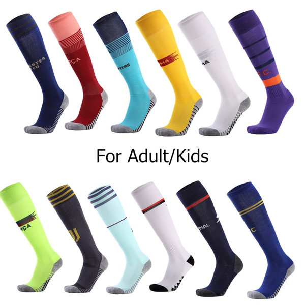 Adult Kids Professional Football Socks europe Soccer Club Socks Knee High Breathable Sport Running Basketball Long stockings