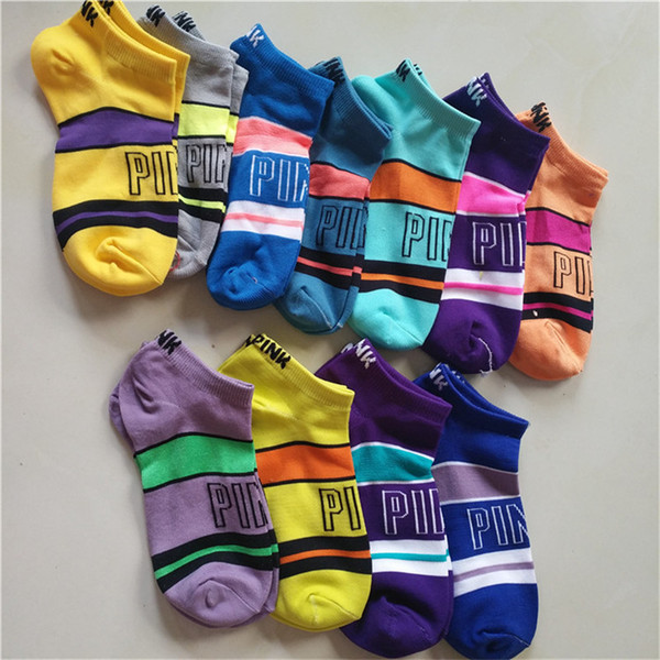 Good quality quick dry Pink Socks unkle Sports Cheerleaders Black Short Sock Girls Women Cotton Sports Socks Pink Multicolor