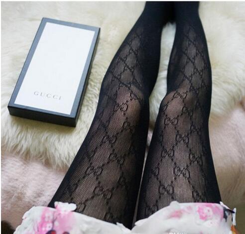 Summer F g letter logo women tights Pantyhose thin jacquard romper silk stockings female sexy Leggings ladies lace socks Hosiery without box