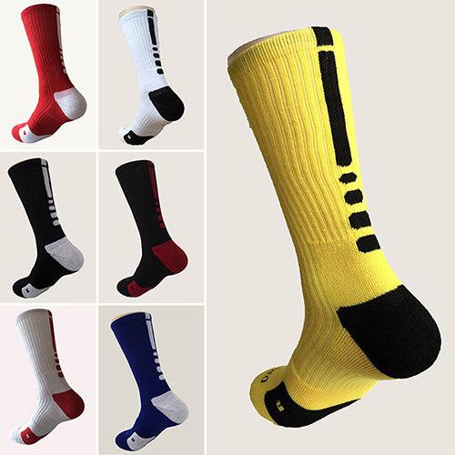 Top Quality Men Elite Striped basketball socks 3D Thick professional long socks Cotton Thermal stripes casual towel compression sock 7 color