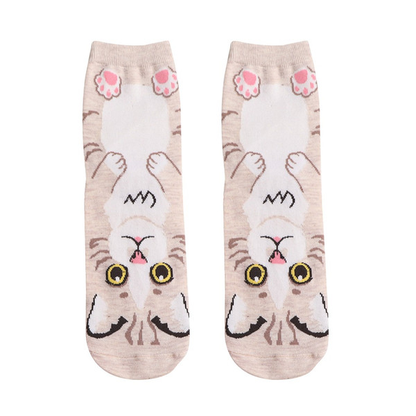 Perimedes Professional Brand Sport sock Women Cotton Socks Animal Cat Art Animation Character Cute Gift breathable Sock#y10