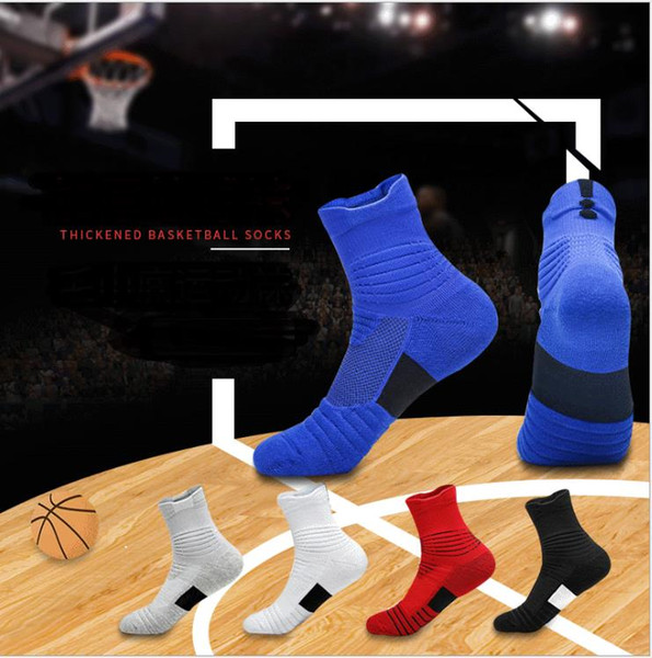 Men's Sports Socks Professional Basketball Towel Bottom Non-skid Sports Boat Socks Wool Loop Outdoor Sports Elite Socks