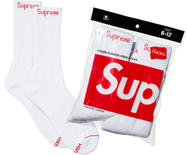 2 Pair Sup Hanes Crew Socks Black White Classic Mens Socks ankle sock for Outdoor Sporting