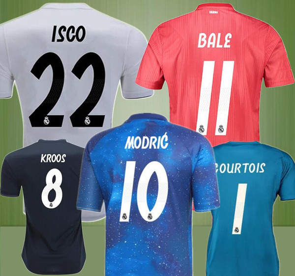 Top quality EA sport Jersey 18-19 Real Madrid soccer jersey home away 3RD goalkeeper Bale Benzema Isco MODRIC Ramos NAVAS Football shirt kit