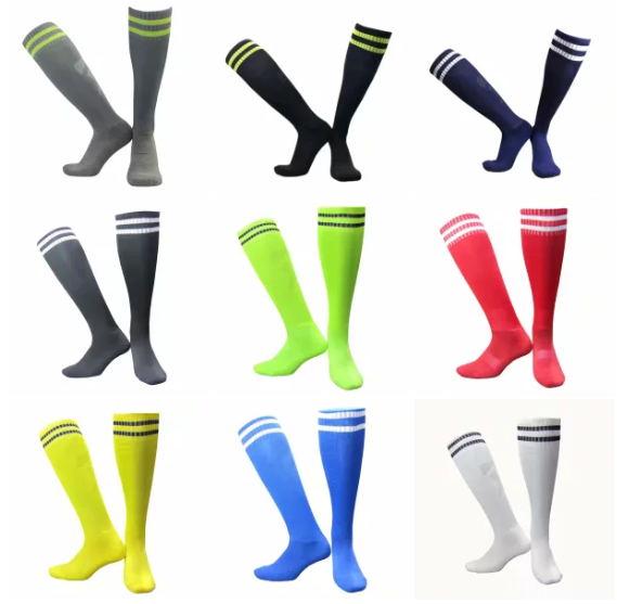 Fashion New Children's and adult Sports Stockings Soccer Socks Kids Stocking Soft Cotton Stripe Boys Football Long Socks Fast Shipping