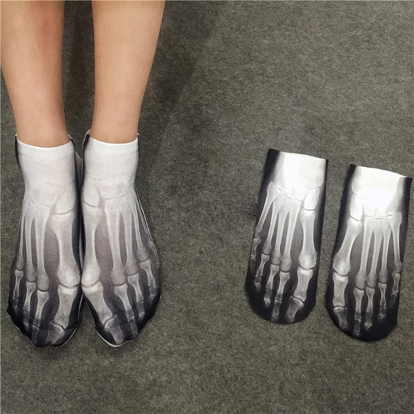 Men and Women Personality Fashion Creative Skeleton Boat Casual 3D Printed Socks Couples Printing Cotton Bones and Skulls Socks