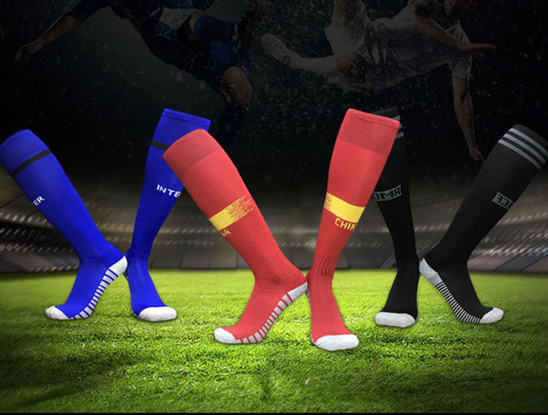 Euro Cup Adult Soccer Sock 2018-19 Top Thai quality National team Football socks Absorb sweat thickened Stockings Cheap Men sports 39-45