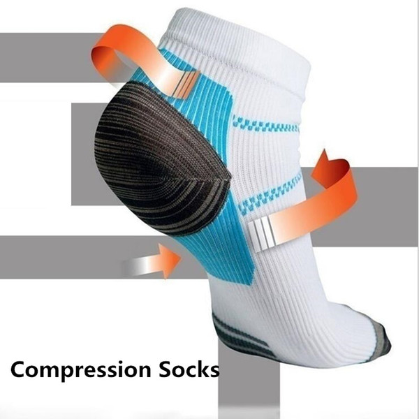 1pair Men's Foot Compression Socks Anti-Fatigue Plantar Fasciitis Heel Spurs Pain Sock Men Women Cycling Running Socks