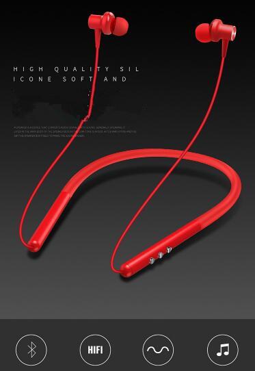 3 Colors H6 high quality chip scheme 5.0 neck-mounted liquid silica gel noise reduction CVC6.0 wireless bluetooth Sports headset