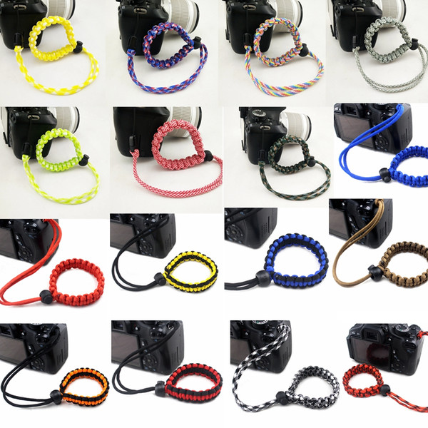 Camera Woven Rope Grip Rapid Wrist Strap Camera Non-slip Belt Wrist Hand Strap camera Bracelet Outdoor Rope Sport Accessories GGA959