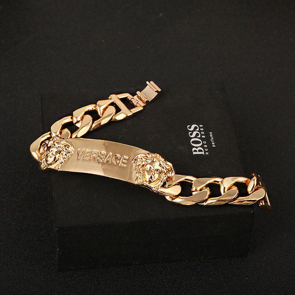 2019SS Medusa Head Gold Alloy Bracelet 3D Printing Bracelet Gold Jewelry Appointment Party Sport Accessories Birthday Gifts For Lovers