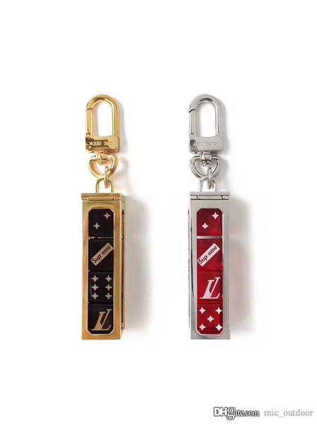 2019 Hot Original sups SUPDKC RD Limited Red Black x dice Joint Key Ring Authentic With Original Box Hip hop And Bag Fashionable R335264