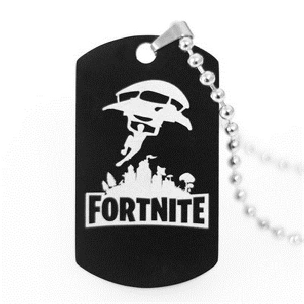 Pendant Drop Necklace Black Stainless Steel Hot FPS Game Fans Souvenirs Gift Punk Style Men Women Necklaces Hot Fashion Jewelry