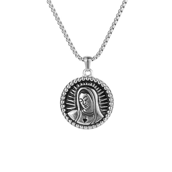 Classic Style Female Deity Pendant Fashion Hip Hop Men Women Chain High Street Stainless Steel Necklaces Sport Accs