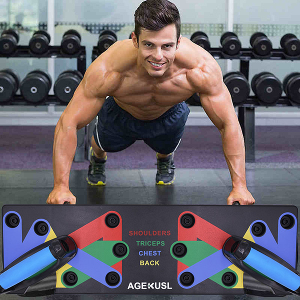 Push Up Rack Board 9 System Men Women Comprehensive Fitness Exercise Workout Push-up Stands Body Building Training Gym