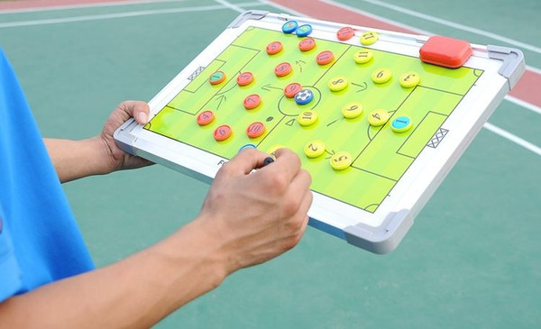 Soccer Tactics Board Football Teach Sand Plate with Magnetic Plate Erasable Pen