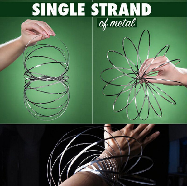 Creative pressure relief magic hand ring magic magic prop fluid bracelet design of the deformation iron ring stress relief toys(OPP)