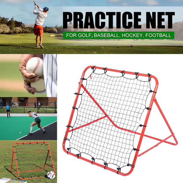 Football Rebound Mesh Net Adjustable Kickback Target Goal Baseball golf practice net hockey rebound door Soccer Training equipment