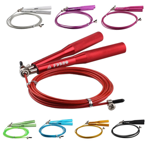 FDBRO Training Aluminum Skipping Rope Adjustable Jumping Rope Durable and Safety Sports Fitness Training, Boxing, MMA