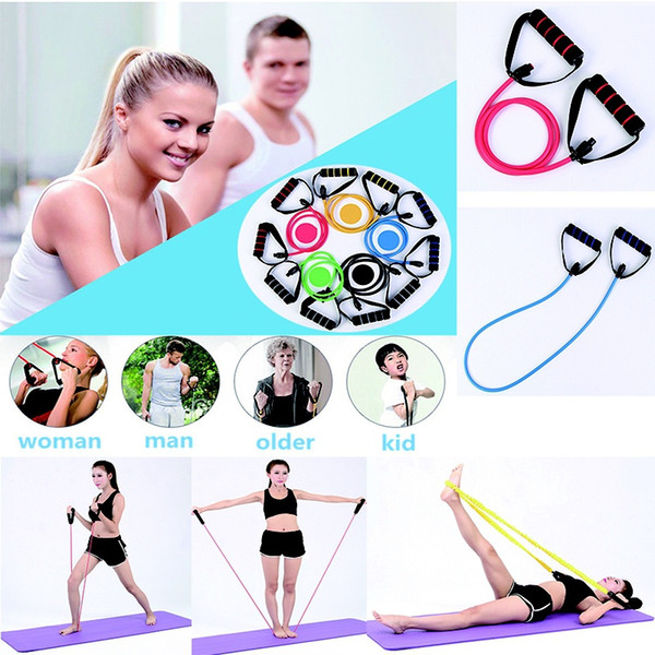 New Fashion Home Training Equipment A Pull Rope Rubber Pedal Action Sports Gym Pull Rope Rubber Tubing for Man / Woman / Older / Kid