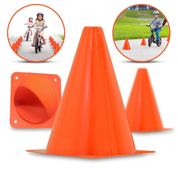 10Pcs 18cm Traffic Agility Cones Marker Safety Soccer Football Practice Training Marker Sports Field Orange Red Yellow Blue Green