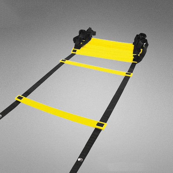 5M Soccer Agility Training Football Fitness Foot Speed Ladder + Carry Bag (Color: Yellow)