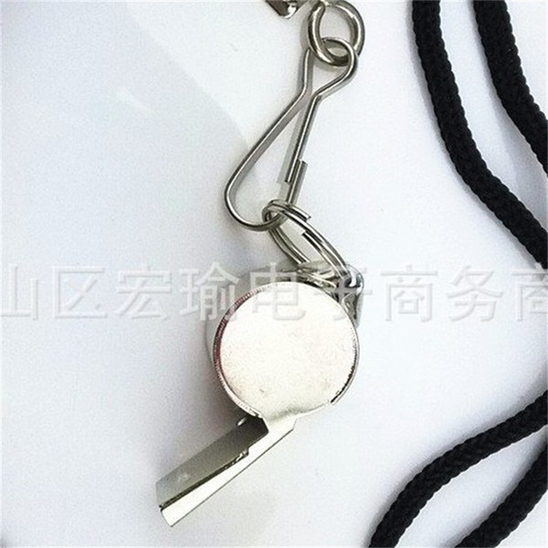 Referee Whistling Metal Stainless Steel Sporting Goods Medium Portable Football Volleyball Train Articles Black Long Rope Small 1 78hy cc