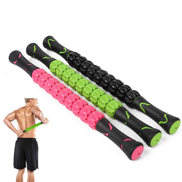 Gear massage stick Deep muscle relax massage shaft fascia roller plastic 3D Muscle Roller Stick fitness Allaying Tiredness Leg