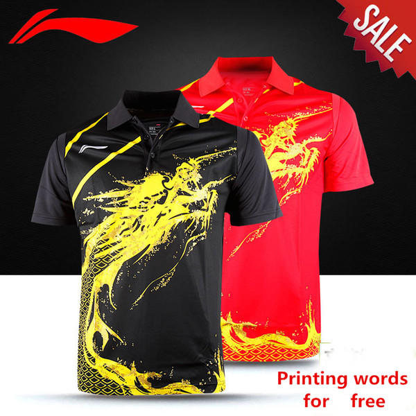 Wholesale EMS for free, Text printing for free, new badminto1n shirt clothes table tennis T sport shirt clothes 1055