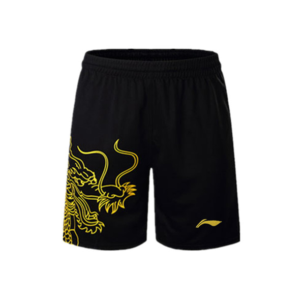 New Lining badminton sports shorts, men and women, Chinese dragon pattern shorts, tennis shorts, table tennis shorts.