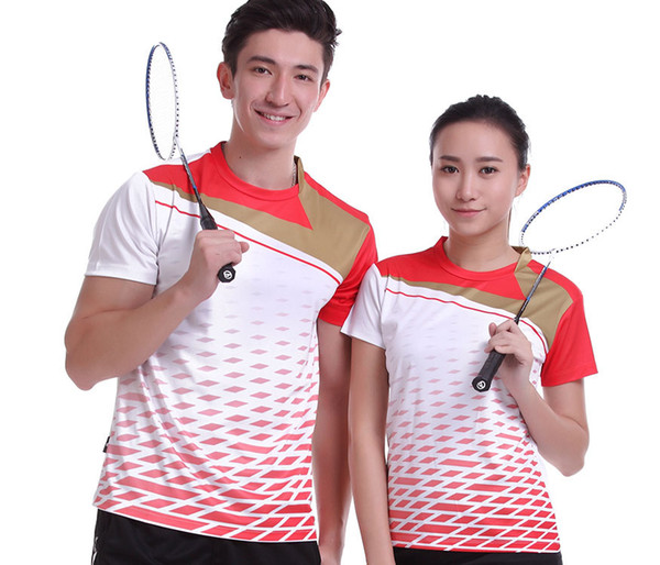 Sea Plantsp Sportswear Sweat Quick Dry Breathable Badminton Shirt Women Men Table Tennis Clothes Team Game Short Sleeve