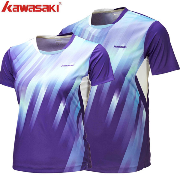 Wholesale-Kawasaki High Quality Lovers Fashion Badminton T-Shirts Breathable Outdoor Sport Clothing For Men And Women ST-16125 16225