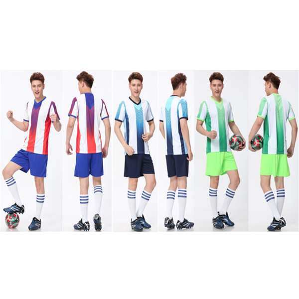 Fashion Men Soccer Suit Sport Clothes Suit Student Casual Jerseys Training Competition Clothing Outdoor Sports Uniforms