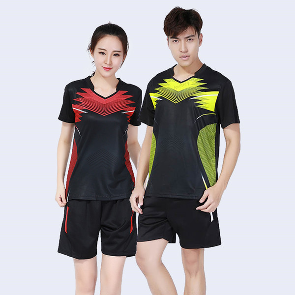 Adsmoney Men Women Polyester Badminton Team Clothes Badminton Sets Sports Table Teenis Clothes Shirt Shorts Suits