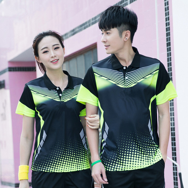 2019 new table tennis clothing, men's badminton sportswear, women's table tennis clothing, tennis T-shirt breathable fast drying free shippi