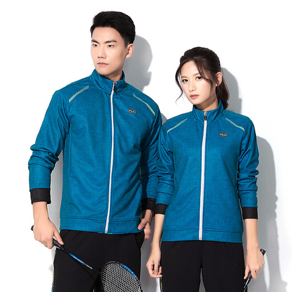 Badminton clothing suit men and women autumn and winter long-sleeved breathable and quick-drying clothes badminton clothing training sports