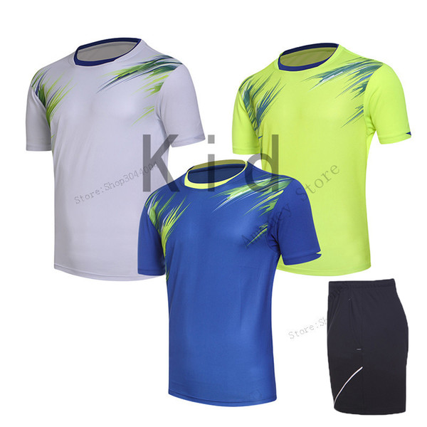 Adsmoney Youth Children Table Tennis Suit Badminton Clothes Set Quick Drying High Quality Clothes Tennis Kid Sports Shirt