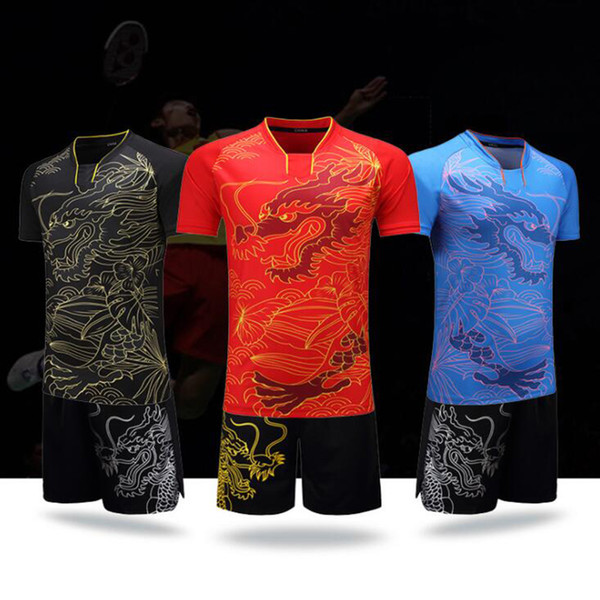 New Badminton Jersey Wear Set Men Table Tennis Clothes Male Clothing Suit Short Sleeved Badminton Shirt Tennis