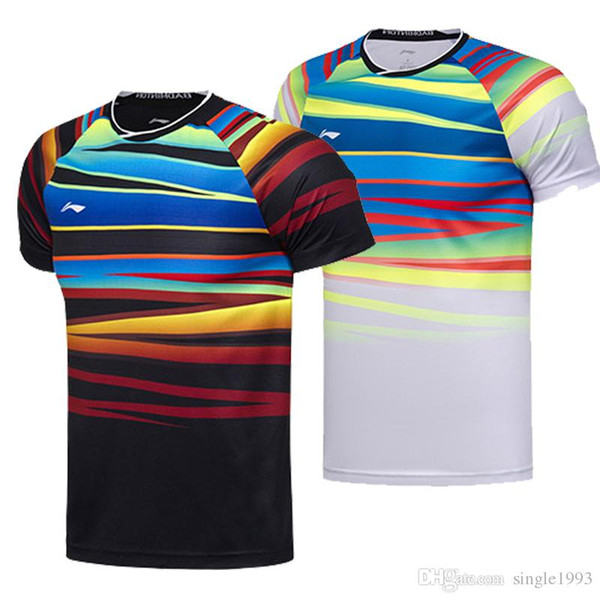 New badminton wear, Lin, D's badminton clothes, shirts, short sleeved shirts, breathable, sweaty sports clothes