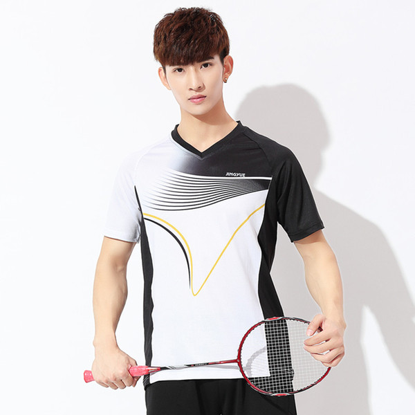 New badminton suits, men's short sleeved shirts, sports clothes, tennis shirts, fast clothes, summer clothes, breathable, free shipping