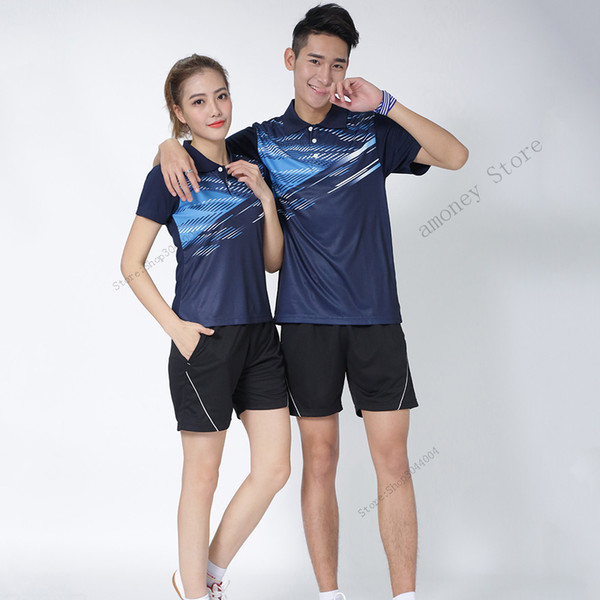 Adsmoeny Men Women Polyester Sport Jerseys Table Tennis Clothing shirt Short Sleeved Shirt Jersey Badminton Tennis Training Suit