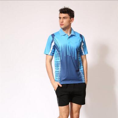 C5 New table tennis apparel tour sports uniforms men table tennis short sleeve fast dry badminton shirt set