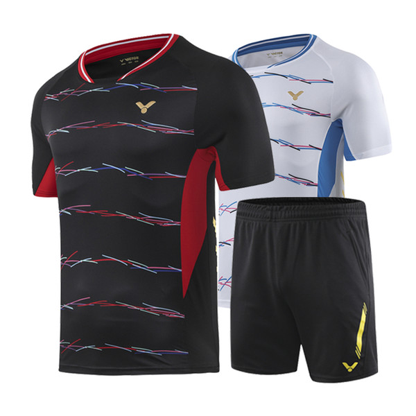 New Victory Badminton T-shirt, Men + Women Tennis T-shirt, National Team Badminton T-shirt, Quick Dry Sportswear, Table Tennis, Free Shippin