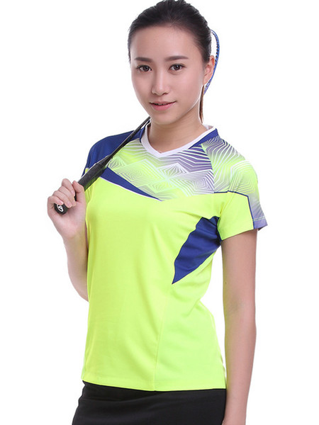 2017 New Sportswear Quick Dry Breathable Badminton Shirt Women Men Table Tennis Fitness Clothes Team Game Short Sleeve T Shirts