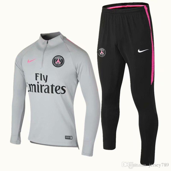 AA 2018 2019 PSG Paris training suits MBAPPE football chandal football sportswear adult training suit tights sports jacket