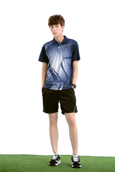 17/18 new badminton shirt & shorts men shuttlecock jersey tenis badminton training suit breathable tracksuit wicking sportswear