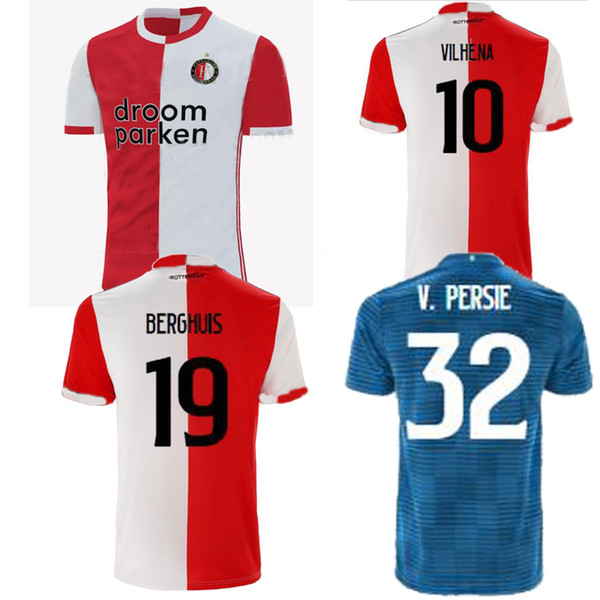 new 19 20 Feyenoord soccer jerseyS home away 2019 2020 11 LARSSON 32 V.PERSIE 19 BERGHUIS 10 VILHENA 9 JORGENSEN JERSEY SHIRTs top quality