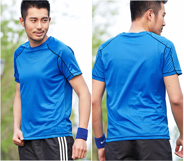 Free Shipping-Summer outdoor quick-drying clothes men's sports t-shirt breathable badminton shirt casual sports fitness clothing women